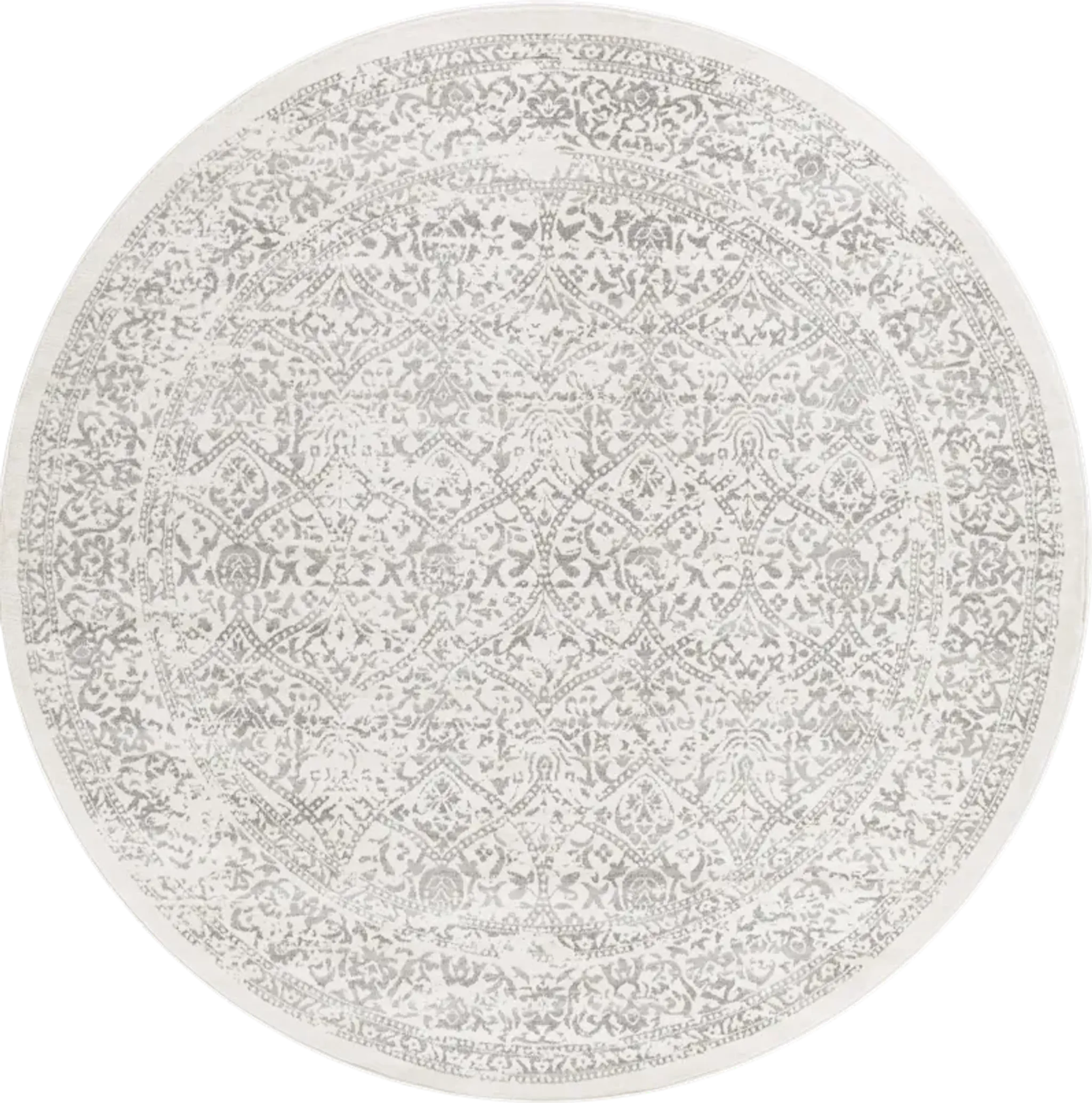 Shinnwood I Off-White 7'10 Round Rug | Furniture.com